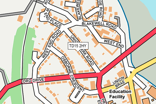 TD15 2HY map - OS OpenMap – Local (Ordnance Survey)