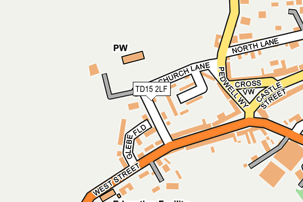 TD15 2LF map - OS OpenMap – Local (Ordnance Survey)