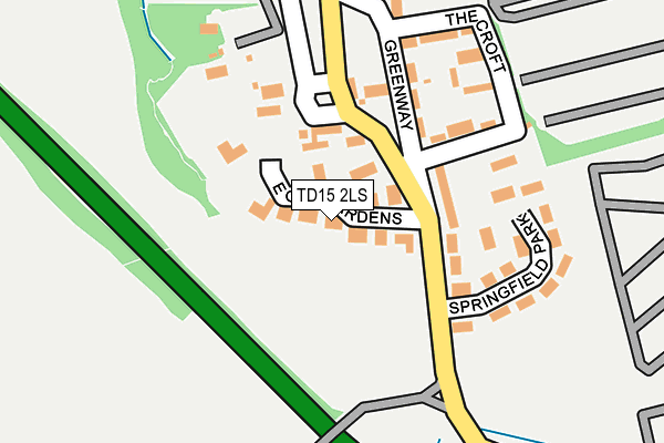 TD15 2LS map - OS OpenMap – Local (Ordnance Survey)
