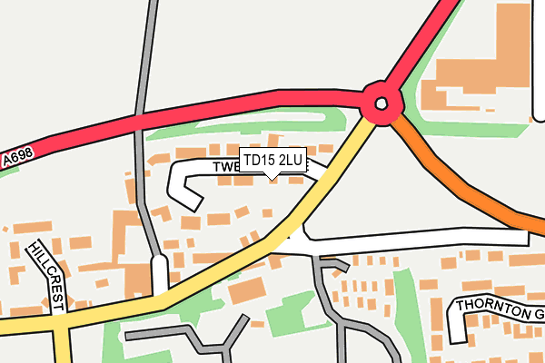 TD15 2LU map - OS OpenMap – Local (Ordnance Survey)