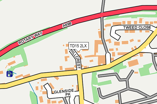 TD15 2LX map - OS OpenMap – Local (Ordnance Survey)