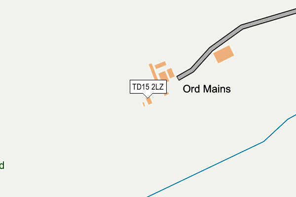 TD15 2LZ map - OS OpenMap – Local (Ordnance Survey)