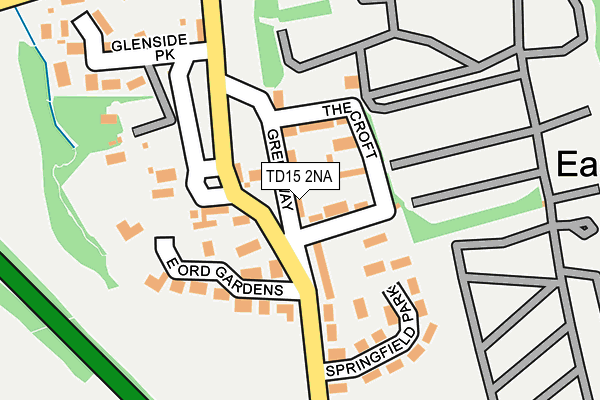 TD15 2NA map - OS OpenMap – Local (Ordnance Survey)