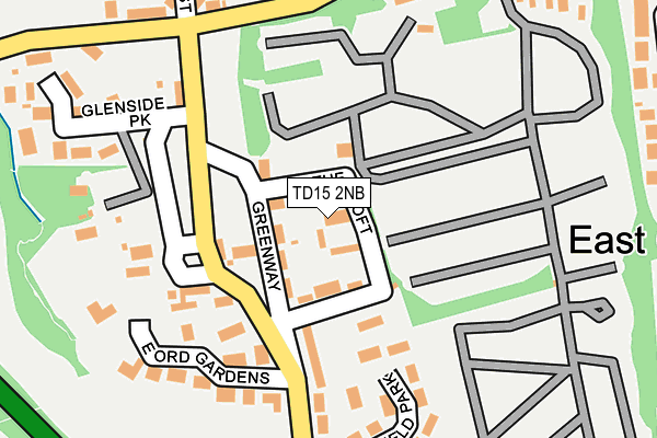 TD15 2NB map - OS OpenMap – Local (Ordnance Survey)