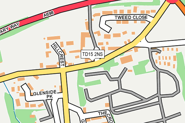 TD15 2NS map - OS OpenMap – Local (Ordnance Survey)