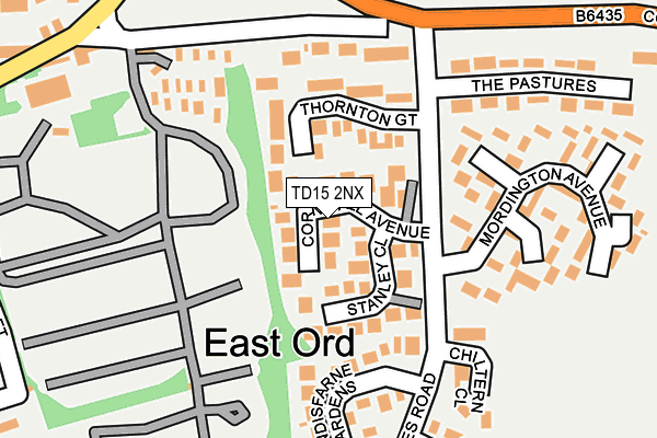 TD15 2NX map - OS OpenMap – Local (Ordnance Survey)