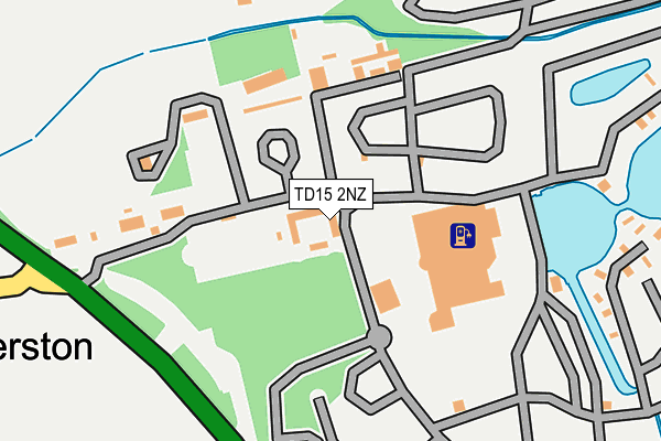TD15 2NZ map - OS OpenMap – Local (Ordnance Survey)