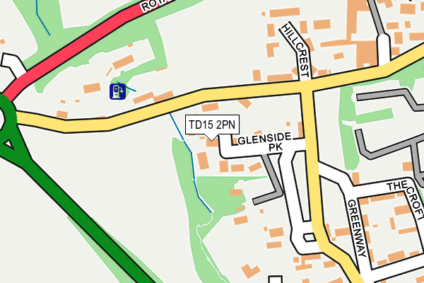 TD15 2PN map - OS OpenMap – Local (Ordnance Survey)