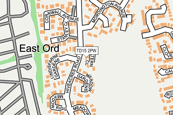 TD15 2PW map - OS OpenMap – Local (Ordnance Survey)