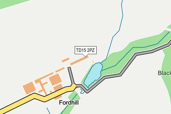 TD15 2PZ map - OS OpenMap – Local (Ordnance Survey)