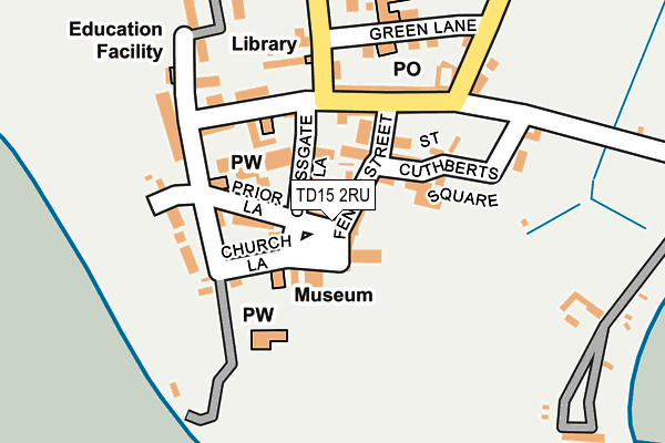 TD15 2RU map - OS OpenMap – Local (Ordnance Survey)