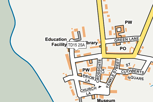 TD15 2SA map - OS OpenMap – Local (Ordnance Survey)