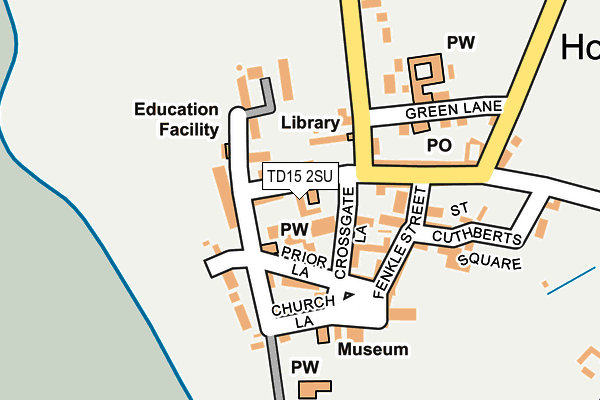 TD15 2SU map - OS OpenMap – Local (Ordnance Survey)