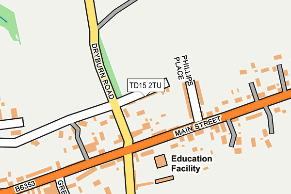 TD15 2TU map - OS OpenMap – Local (Ordnance Survey)