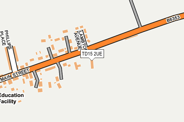 TD15 2UE map - OS OpenMap – Local (Ordnance Survey)