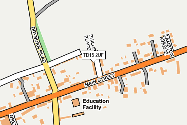 TD15 2UF map - OS OpenMap – Local (Ordnance Survey)