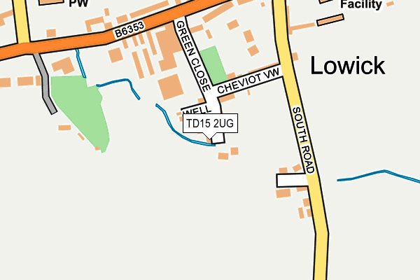 TD15 2UG map - OS OpenMap – Local (Ordnance Survey)