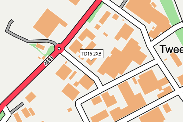 TD15 2XB map - OS OpenMap – Local (Ordnance Survey)