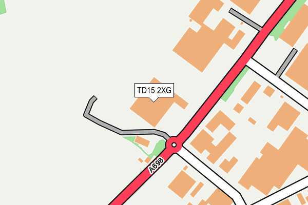 TD15 2XG map - OS OpenMap – Local (Ordnance Survey)