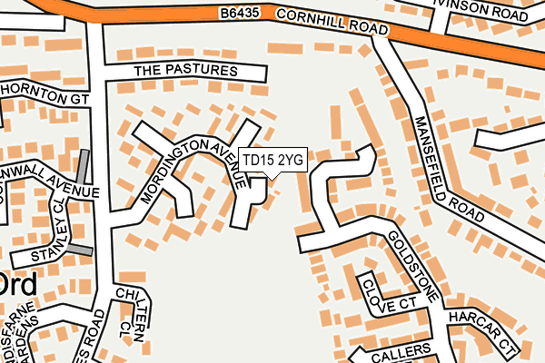 TD15 2YG map - OS OpenMap – Local (Ordnance Survey)