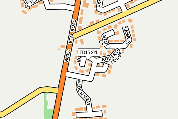 TD15 2YL map - OS OpenMap – Local (Ordnance Survey)
