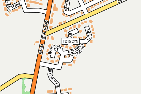 TD15 2YN map - OS OpenMap – Local (Ordnance Survey)