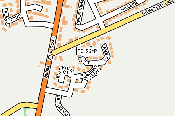 TD15 2YP map - OS OpenMap – Local (Ordnance Survey)