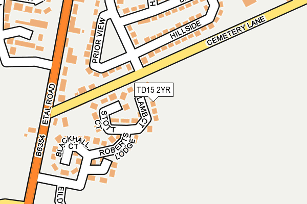 TD15 2YR map - OS OpenMap – Local (Ordnance Survey)