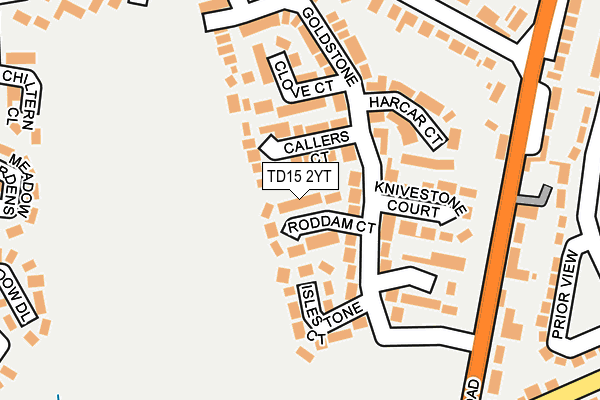 TD15 2YT map - OS OpenMap – Local (Ordnance Survey)