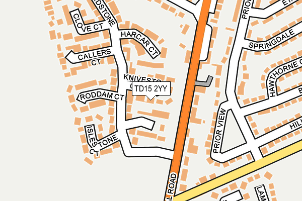 TD15 2YY map - OS OpenMap – Local (Ordnance Survey)