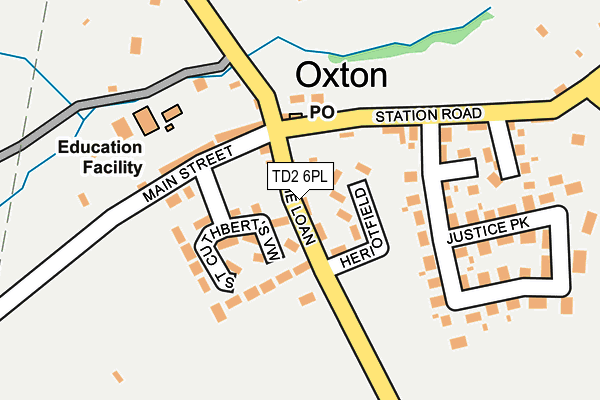 TD2 6PL map - OS OpenMap – Local (Ordnance Survey)