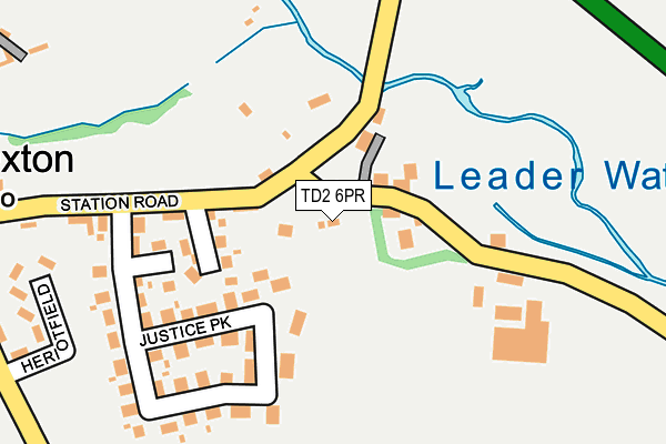 TD2 6PR map - OS OpenMap – Local (Ordnance Survey)