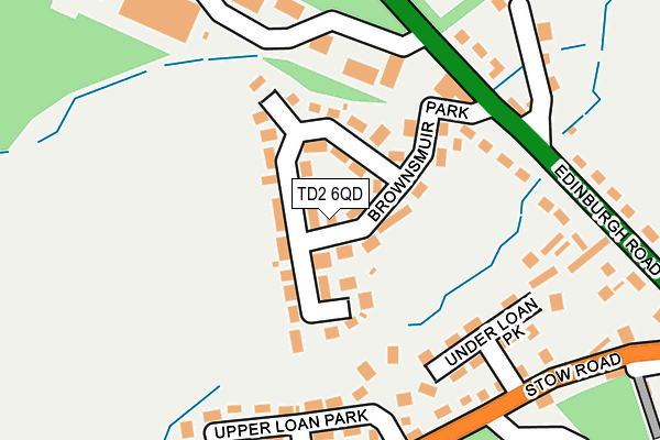TD2 6QD map - OS OpenMap – Local (Ordnance Survey)