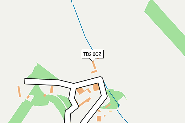 TD2 6QZ map - OS OpenMap – Local (Ordnance Survey)