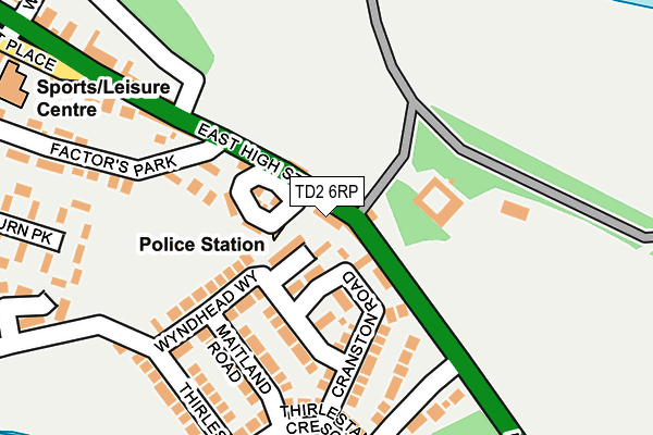 TD2 6RP map - OS OpenMap – Local (Ordnance Survey)