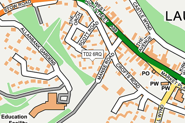 TD2 6RQ map - OS OpenMap – Local (Ordnance Survey)