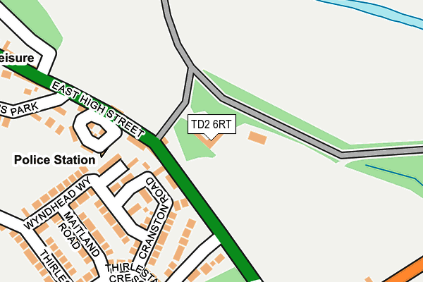 TD2 6RT map - OS OpenMap – Local (Ordnance Survey)
