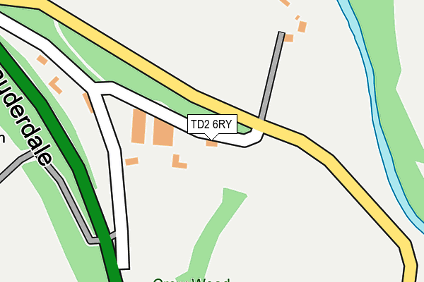 TD2 6RY map - OS OpenMap – Local (Ordnance Survey)