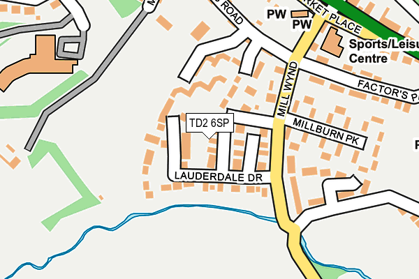 TD2 6SP map - OS OpenMap – Local (Ordnance Survey)