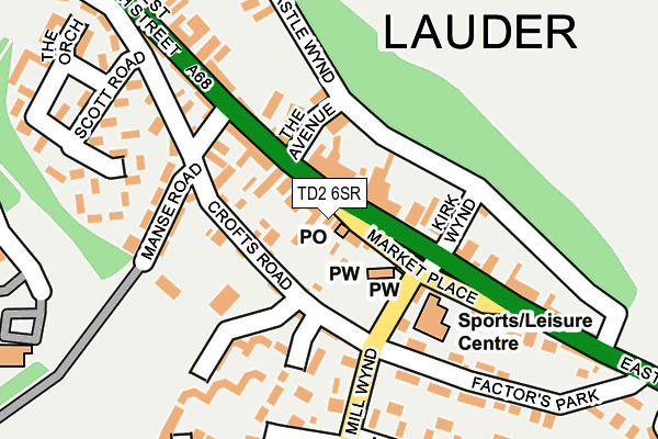 Map of THE HIGH STREET NURSERY - LAUDER LTD at local scale