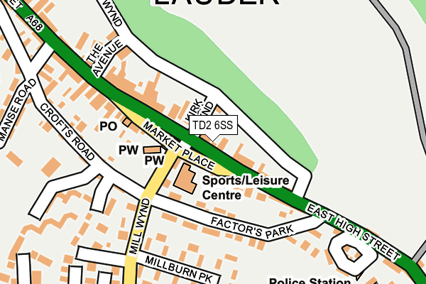 Map of TOWN HUB LIMITED at local scale