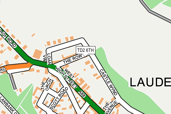 TD2 6TH map - OS OpenMap – Local (Ordnance Survey)