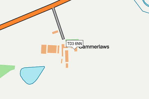TD3 6NN map - OS OpenMap – Local (Ordnance Survey)