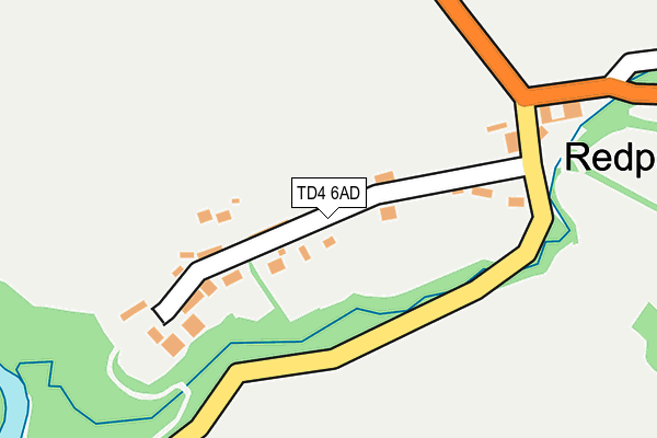 TD4 6AD map - OS OpenMap – Local (Ordnance Survey)