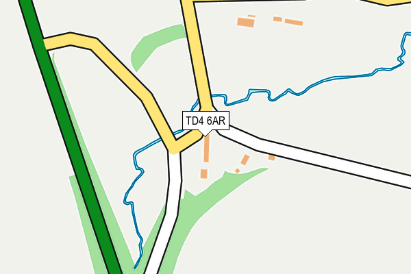 TD4 6AR map - OS OpenMap – Local (Ordnance Survey)