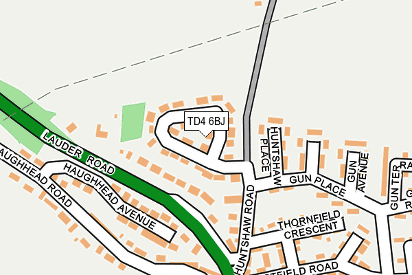 TD4 6BJ map - OS OpenMap – Local (Ordnance Survey)