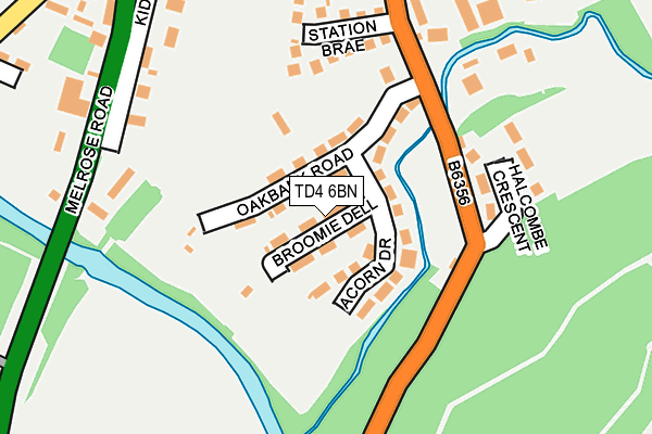 TD4 6BN map - OS OpenMap – Local (Ordnance Survey)