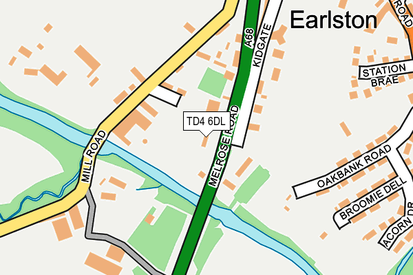 TD4 6DL map - OS OpenMap – Local (Ordnance Survey)
