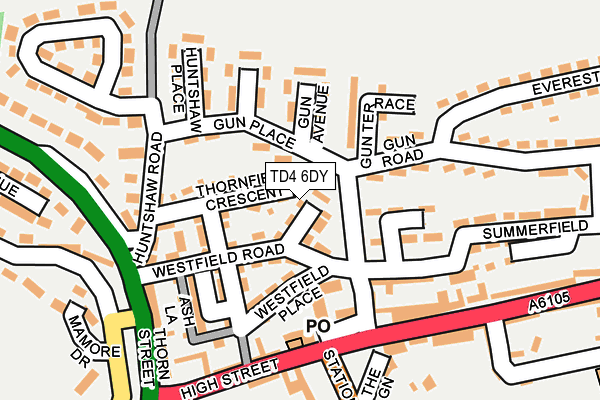 TD4 6DY map - OS OpenMap – Local (Ordnance Survey)
