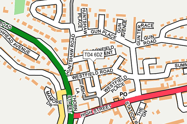 TD4 6DZ map - OS OpenMap – Local (Ordnance Survey)